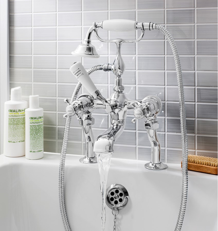 Belgravia Crosshead Bath Shower Mixer With Kit (Finish Chrome) SKU