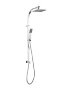 Planet shower diverter with fixed head and hand shower