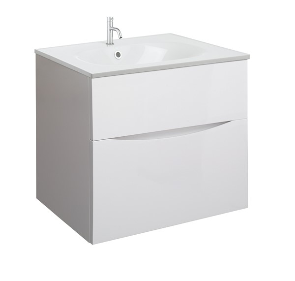 Glide II 600 Unit with White Gloss Cast Mineral Marble Basin (GLIDE 600 ...