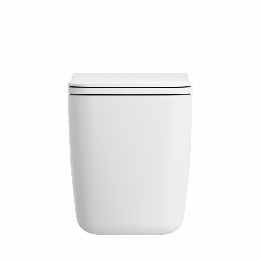 Libra Back to Wall Toilet & Seat Matt White Crosswater UK
