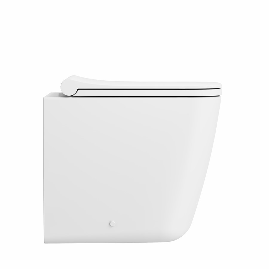 Libra Back to Wall Toilet & Seat Matt White Crosswater UK