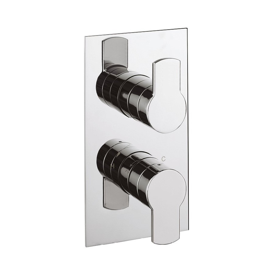 Wisp 1 Outlet 2 Handle Concealed Thermostatic Shower Chrome (Wisp 1 ...