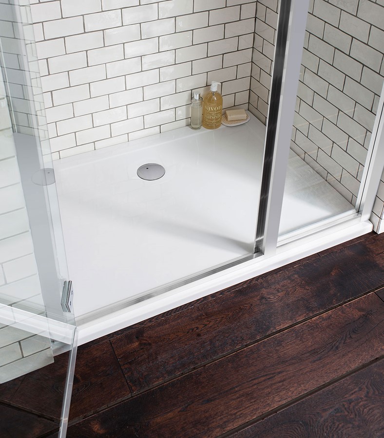 Rectangular 35mm AntiSlip Acrylic Shower Trays (Finish White, Width x