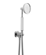 Waldorf shower handset, wall outlet and hose