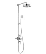 Waldorf thermostatic shower valve with fixed head and shower handset