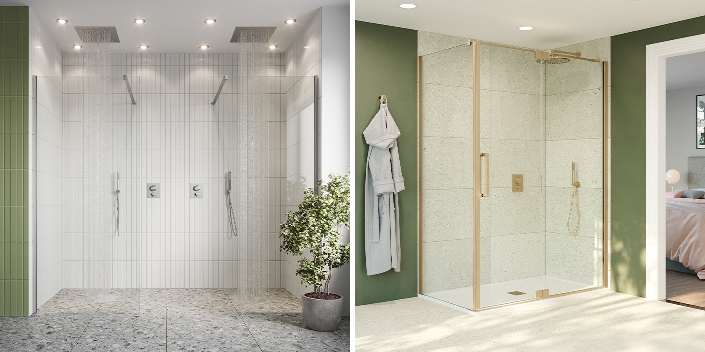 Contemporary Shower Room | Create the ultimate space of relaxation with the 10mm range of luxury walk in showers or luxury shower enclosures