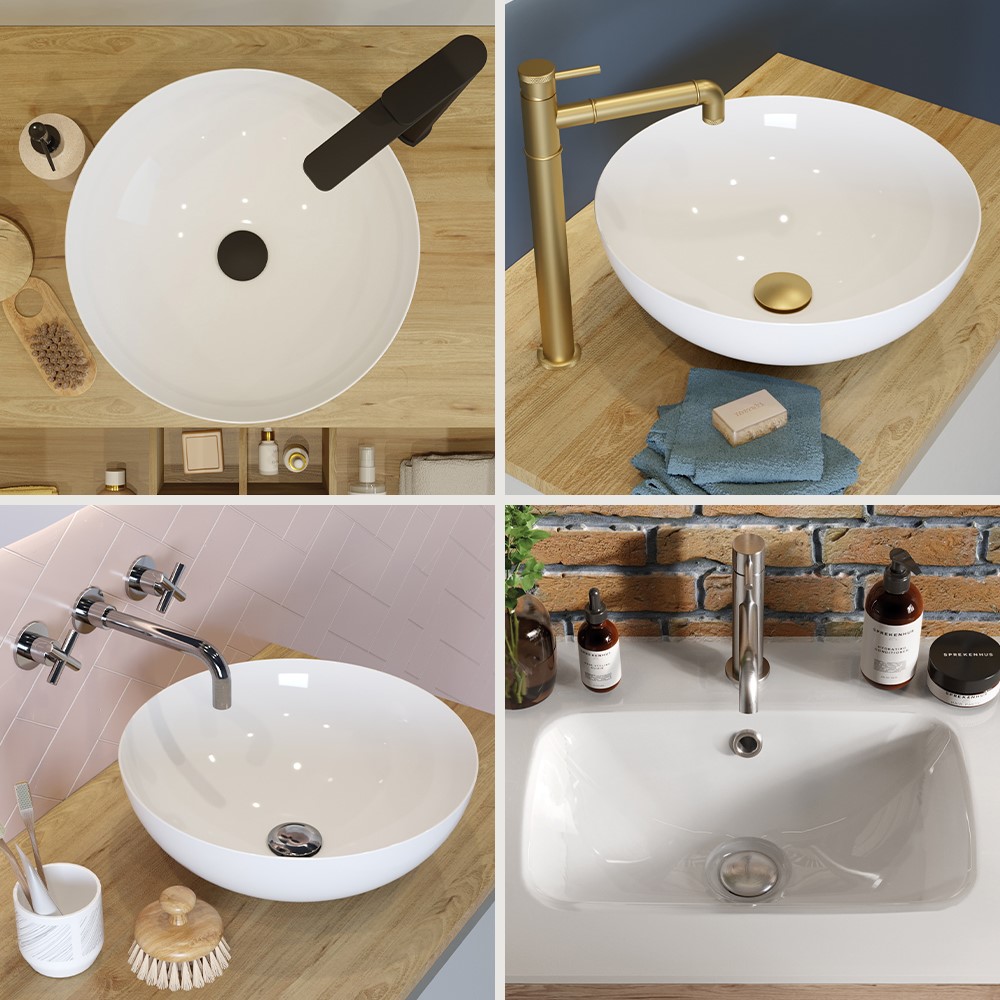 Countertop basins | For an innovative look in your contemporary bathroom design, discover the countertop trend for a modern basin look unlike any other