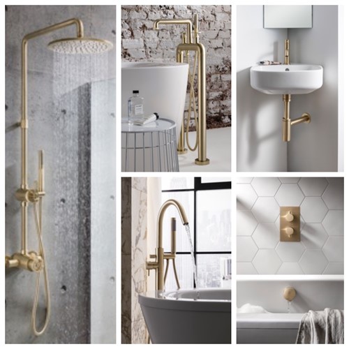 How To Style Brushed Brass In The, Brass Bathroom Accessories
