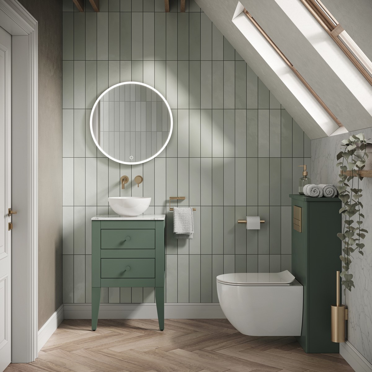 Small bathroom design | Welcome elegance to your stylish bathroom idea with mid century modern.