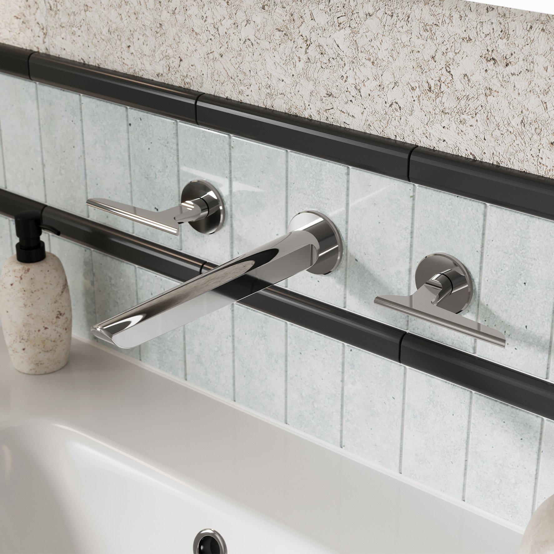 The epitome of luxury bathroom brassware design, FOILE provides a sleek, elegant appearance.