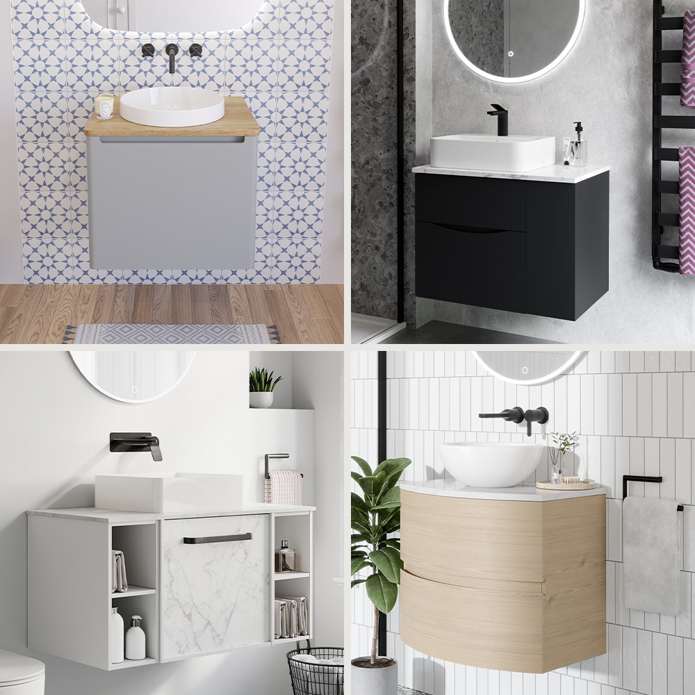 Countertop basins | Discover a modern bathroom furniture unit to complement your modern basin 