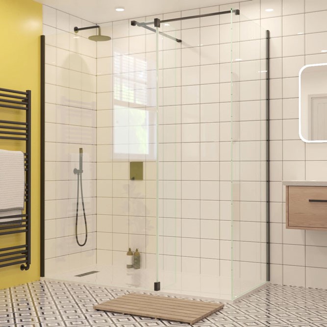 Small modern bathroom | Bring modern bathroom style to your home effortlessly with a choice of contemporary shower spaces.