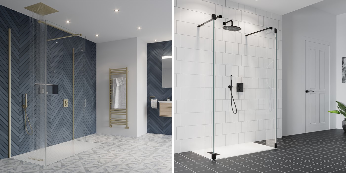 Contemporary Shower Room | Enhance your GALLERY 10 luxury walk in shower with coordinating MPRO shower brassware for a stunning shower space throughout