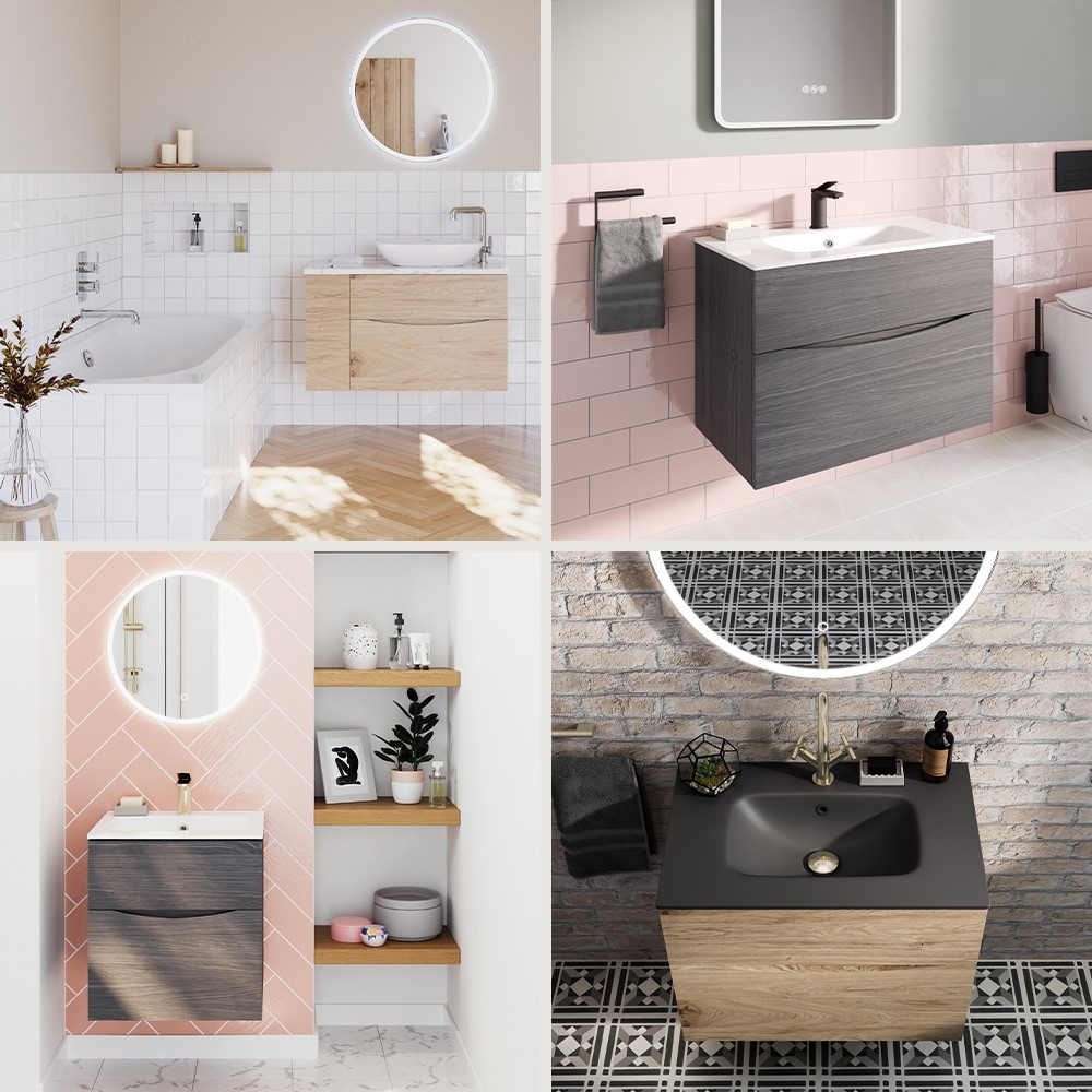 Luxury Bathrooms | Inspire nature in your contemporary bathroom design with the wood look of Glide II modern bathroom furniture