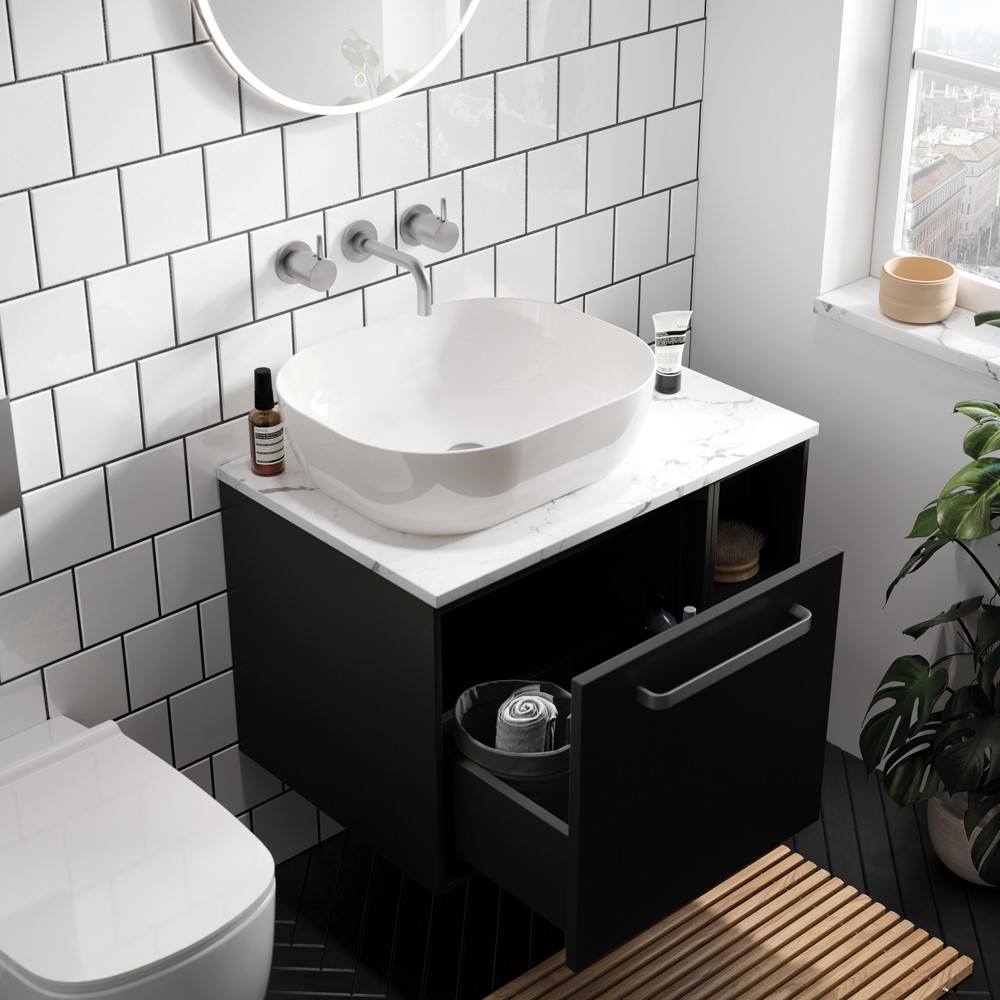 Small modern bathroom | Personalise your minimalist bathroom design with Infinity contemporary bathroom storage