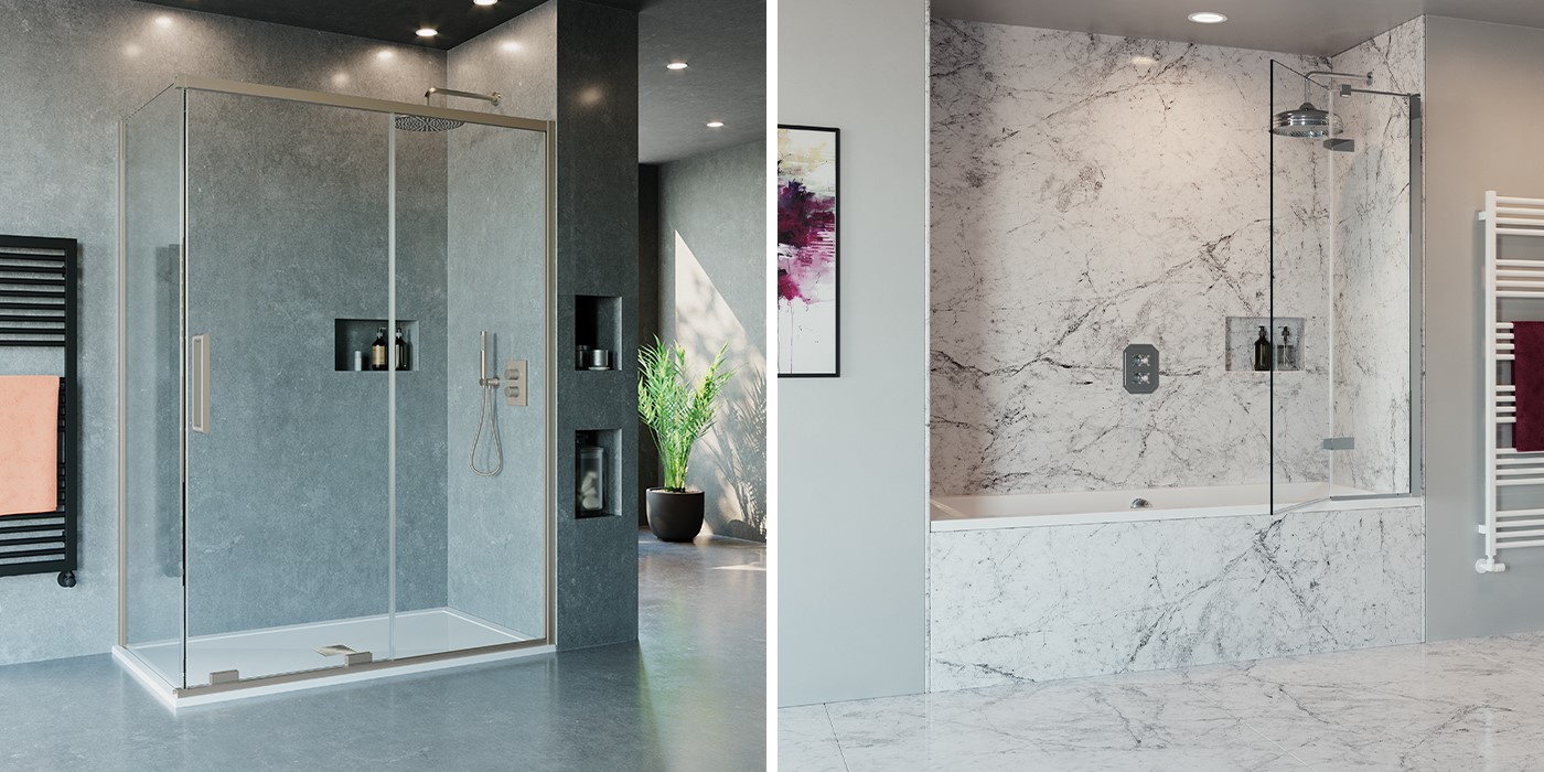 Contemporary Shower Room | For a luxury modern shower design that complements any setting, consider OPTIX 10 luxury shower enclosures and matching MPRO shower brassware for undivided relaxation